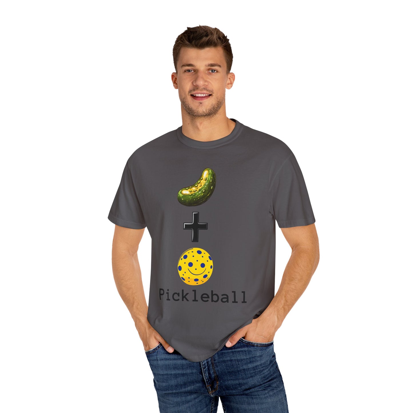 Pickleball T-Shirt - Unisex Garment-Dyed Tee with Pickle & Ball