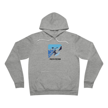 Frozen Freedom Hoodie, Cozy Pullover for Outdoorsy Adventurers, Unique Gift for Snowboarders, Winter Fashion, Warm Comfort Wear