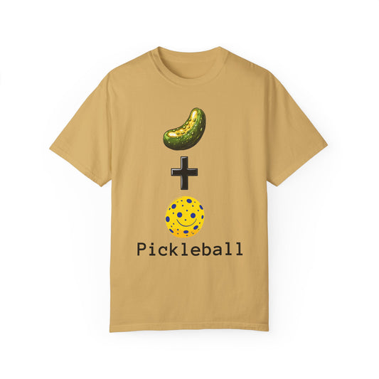 Pickleball T-Shirt - Unisex Garment-Dyed Tee with Pickle & Ball