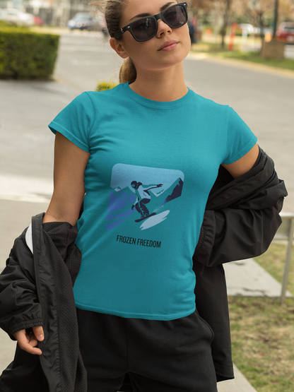 Frozen Freedom Unisex Snowboarding Tee - Adventure & Comfort for Snow Lovers