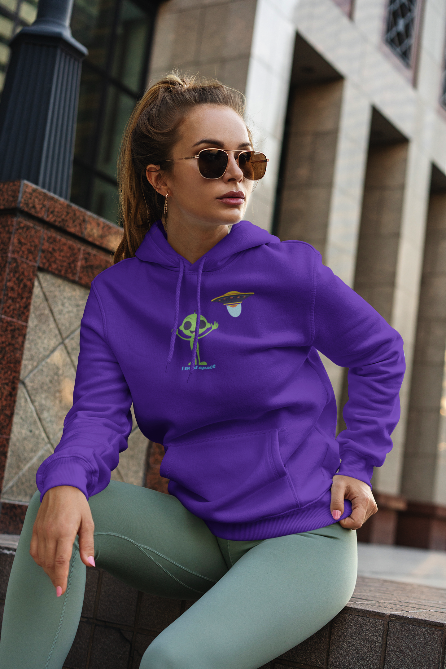 Alien Unisex Fleece Pullover Hoodie